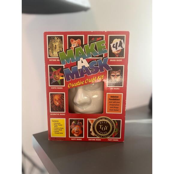 Vintage 1988 Educational Insights Make A Mask Creative Kraft Kit - Picture 1 of 7